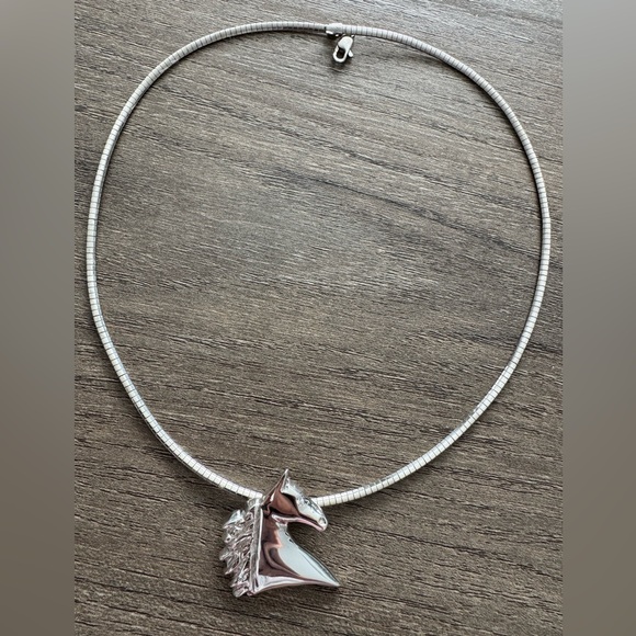 Silver Horse Pendant Necklace